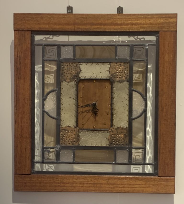 Leadlight window clock